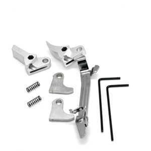 Alternative view of ⚡ New: Veteran Value Glock FRT V2 6061 Aluminum Trigger Bar Kit 2x Shoe (Silver Curve and Flat) Gen 1 2 3 4, 9mm, .40, .357