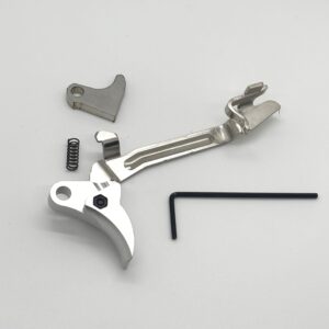 Alternative view of ⚡ New: Veteran GLOCK FRT V2 6061 ALUMINUM TRIGGER BAR KIT, SILVER CURVE, GEN 1 2 3 4, 9mm, .40, .357